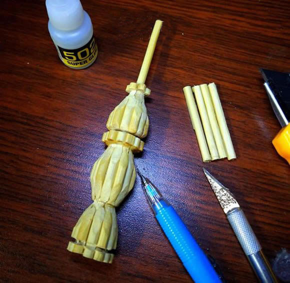 一次性筷子DIY摆件塔 稳稳中国风！
