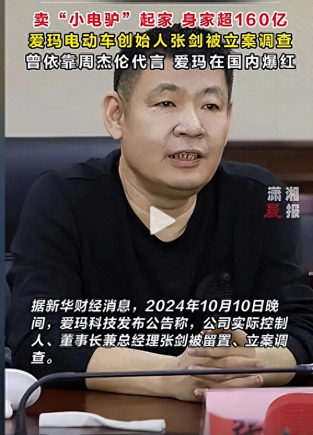 爱玛电动车董事长张剑图片