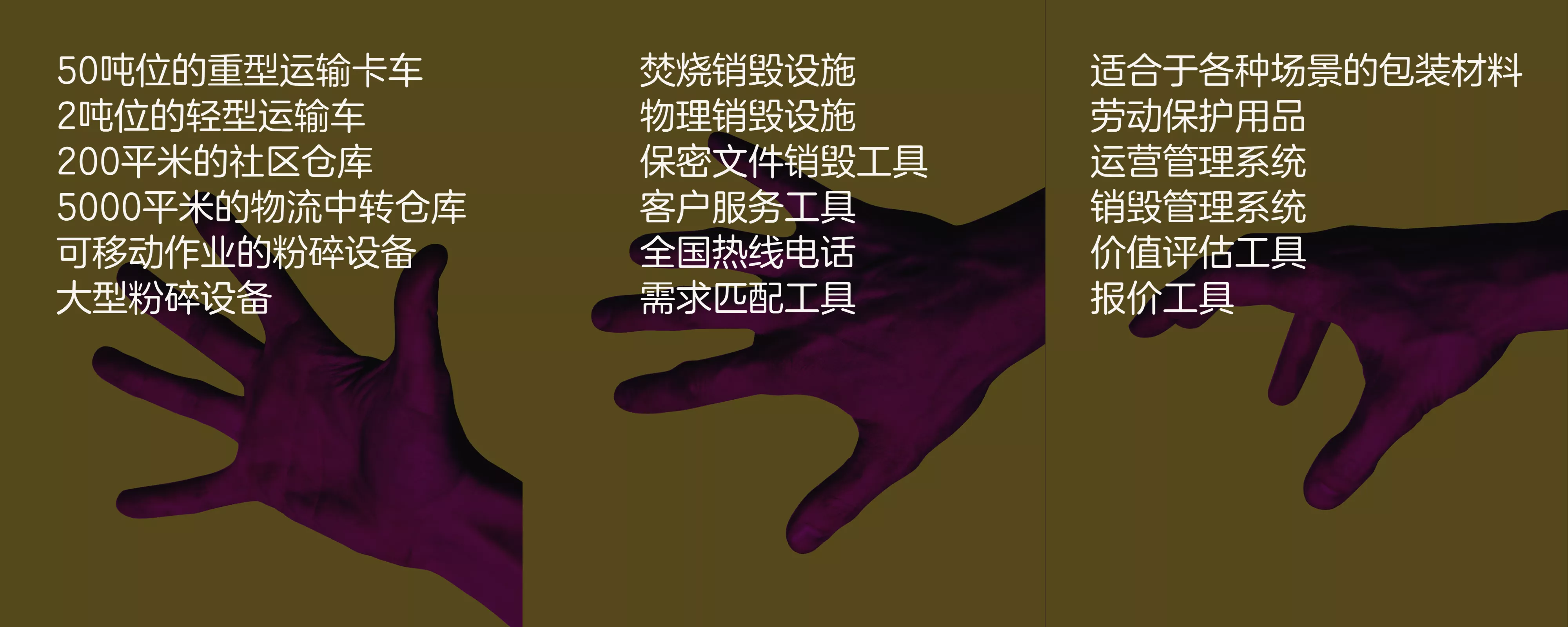 回收处置所需的